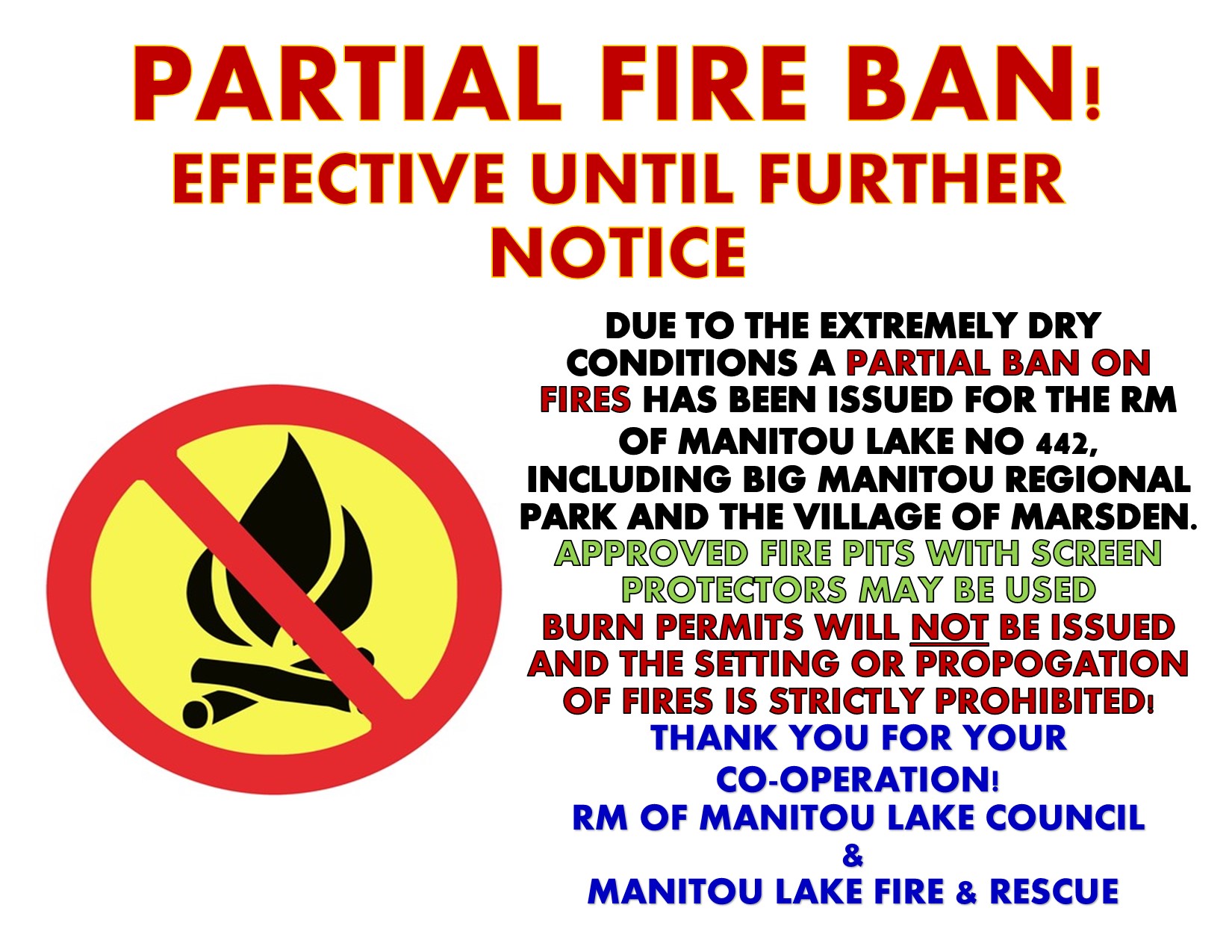 Partial Fire Ban Partial Fire Ban